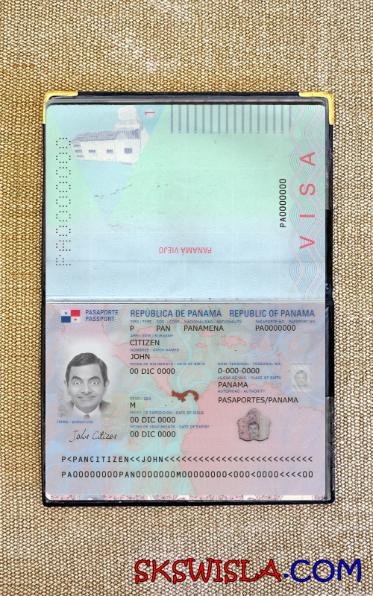 Panama paszport nowy 2019-obecnie fotowygląd, skan i fotorealistyczny snapshot, 2 w 1